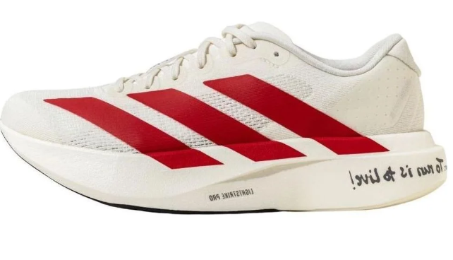 adidas Adizero Evo SL Running Shoes – White/Red | JS1182