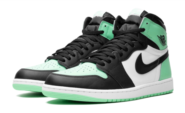 Air Jordan 1 High OG "Green Glow" – Black/White/Mint Green